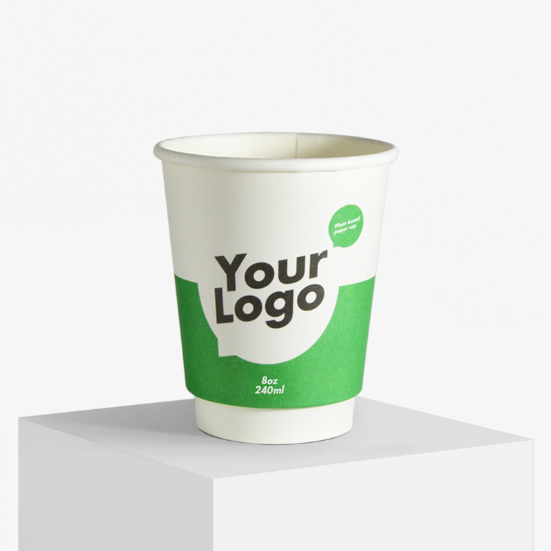 Gobelet en carton double paroi personnalisé et biodégradable Gobelet en carton double paroi personnalisé et biodégradable