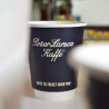 Gobelet en carton biodégradable avec logo 'Peter Larsen Kaffe'